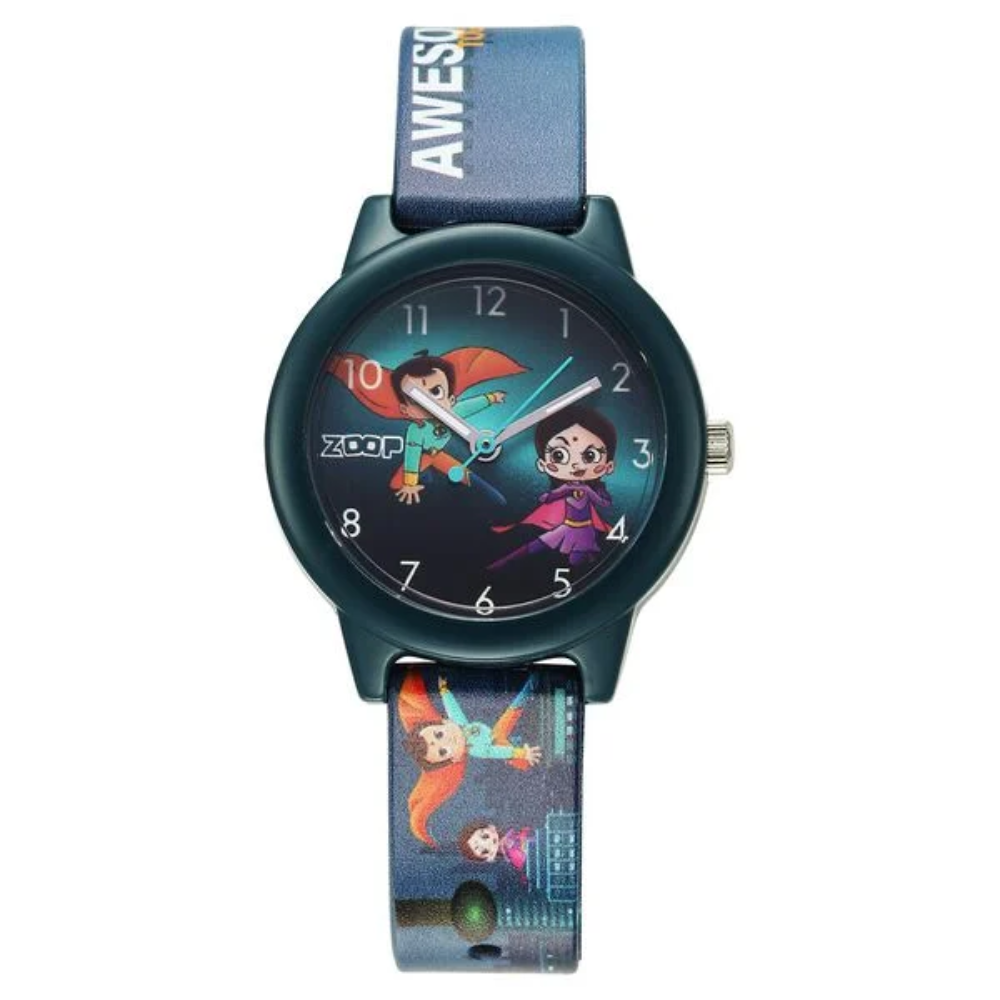 Zoop Chhota Bheem Multicoloured Dial Blue Plastic Strap Watch For Kids 16042PP05