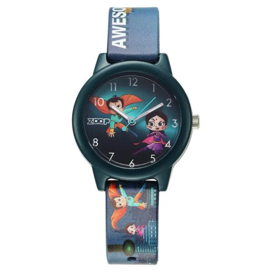 Zoop Chhota Bheem Multicoloured Dial Blue Plastic Strap Watch For Kids 16042PP05
