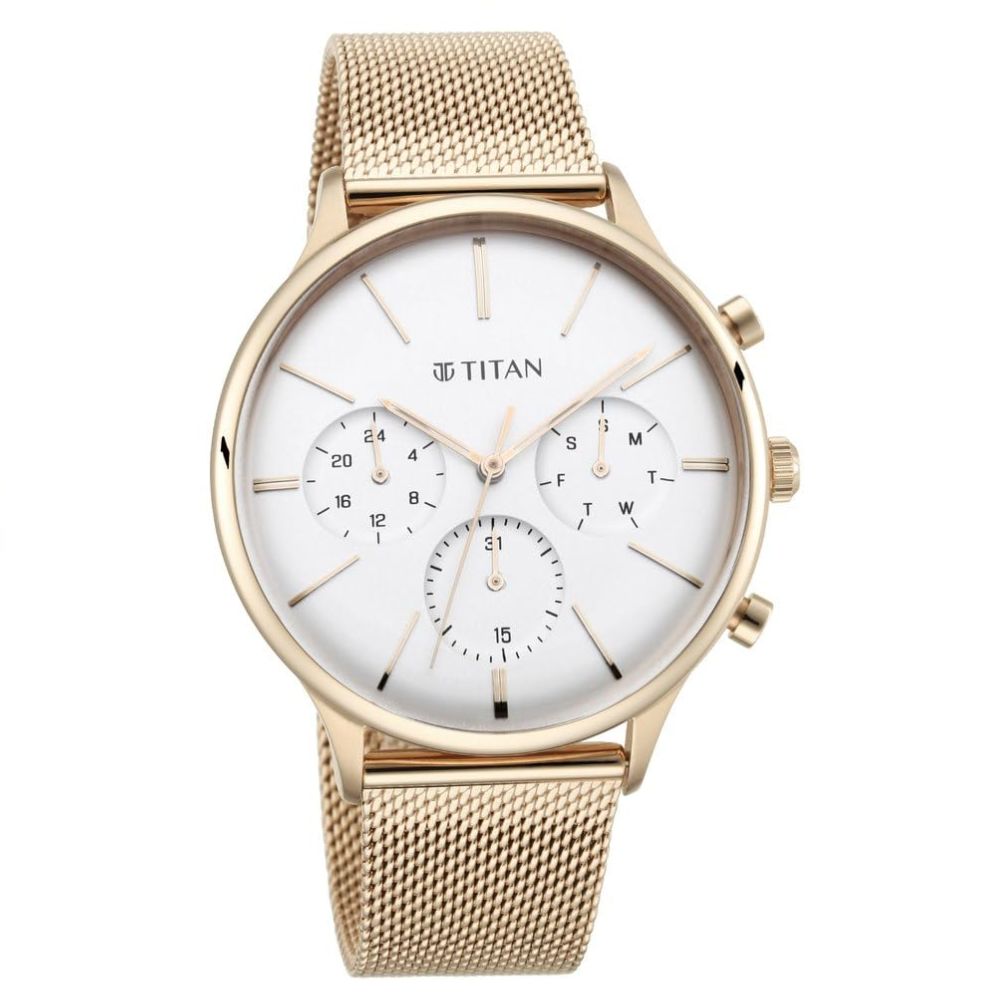 Titan Light Leathers Beige Men's Watch 90134WM01