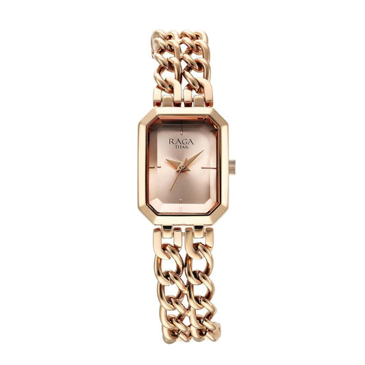 Titan Raga Showstopper Rose Gold Women's Watch 95283WM01