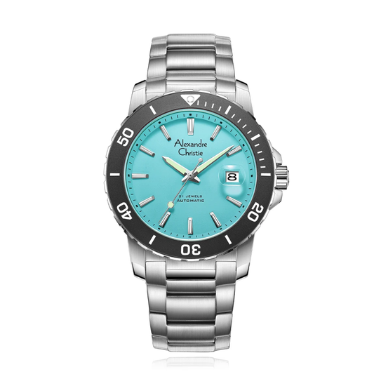 Alexandre Christie Classic Automatic Blue Lagoon Men's Watch 6141MABSSLB