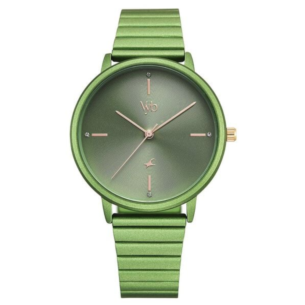 Fastrack Vyb Bliss Green Dial Girls' Watch FV60021KM06W