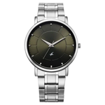 Fastrack Stunners X Quartz Analog Green Dial Stainless Steel Strap Watch For Guys 38163SM02