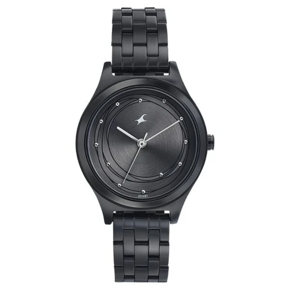 Fastrack Style Up Black Dial Watch for Girls 6152NM01