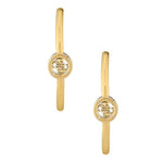 GUESS 4G Loop Gold-Plated Women's Earrings UBE02284YGBK