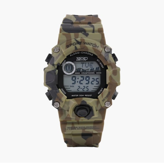 Zoop Digital Watch Digital Dial Military Camo Strap Boys Kids 16051PP04