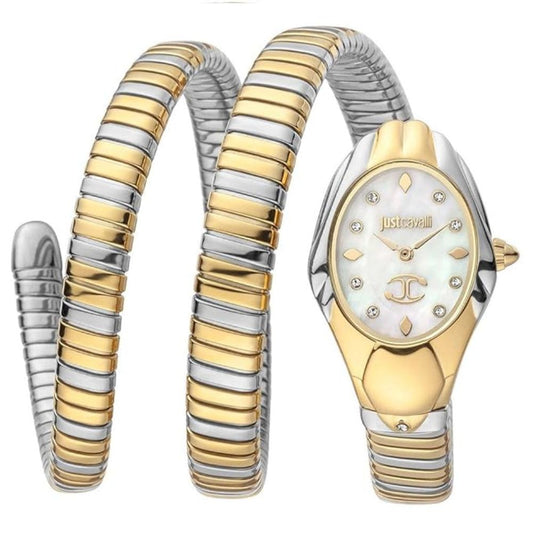 Just Cavalli Signature Snake Silver Women's Watch JC1L184M0035