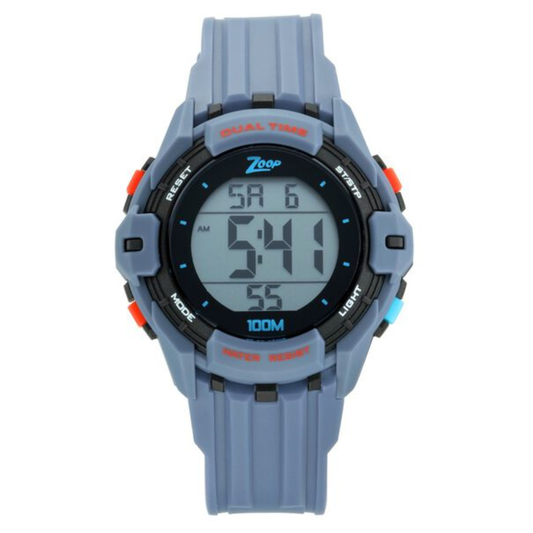 Zoop Digital Watch Digital Dial Grey Strap Boys Kids NS16012PP01