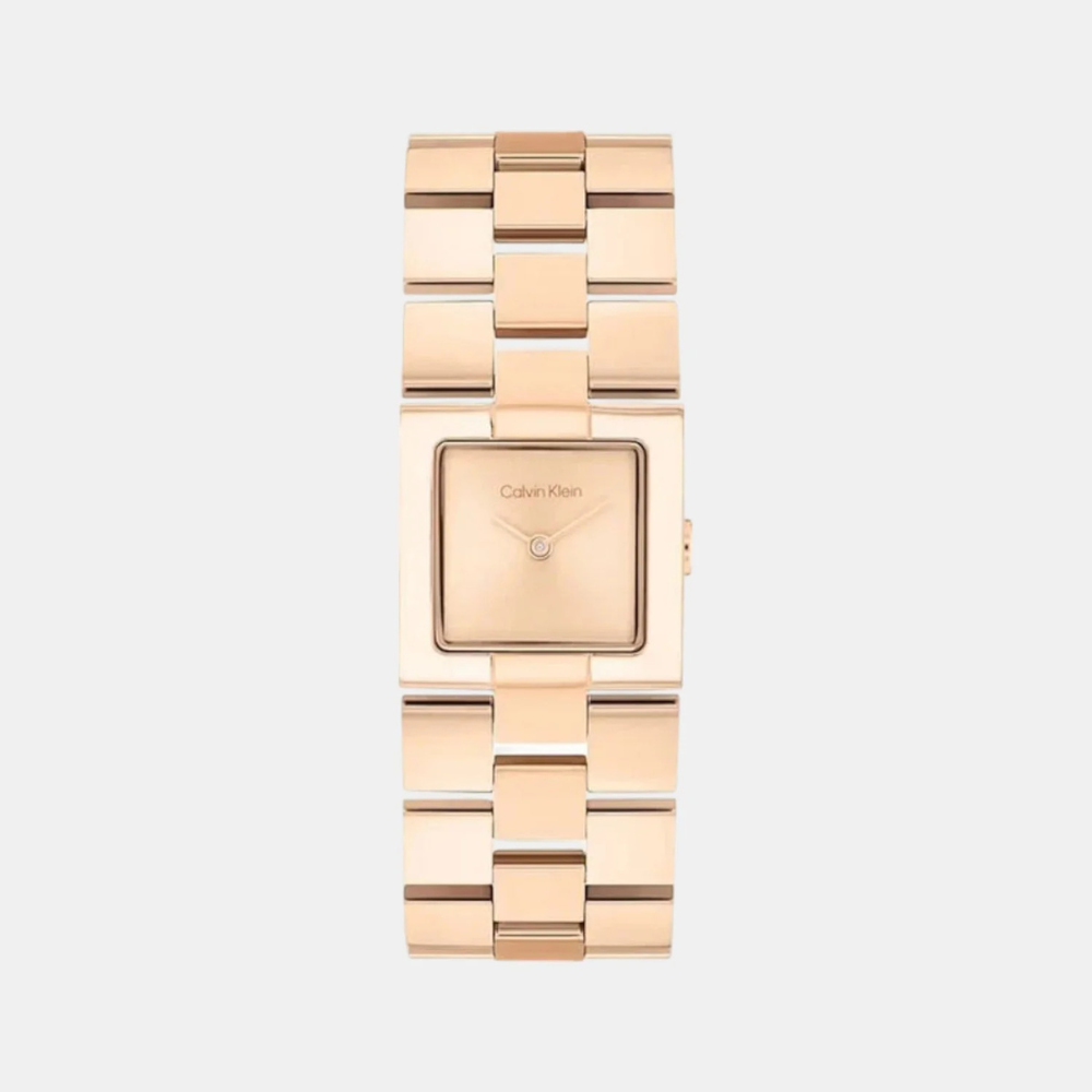 Calvin Klein Meridian Rose Gold Dial Women's Analog Stainless Steel Watch 25100090