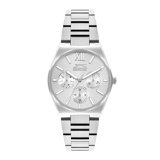 Slazenger Analogue Silver Dial Women's Multifunction Watch SL.09.2243.4.01