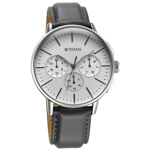 Titan Light Leathers Silver Men's Watch 90200SL01
