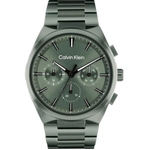 Calvin Klein Distinguish Men's Green Dial Multi-Function Stainless Steel Watch 25200535