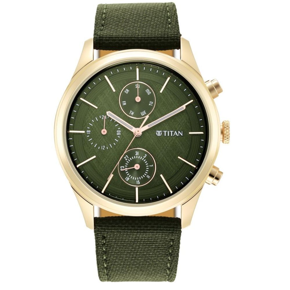 Titan Neo Splash Green Dial Men's Watch NS1805WP01