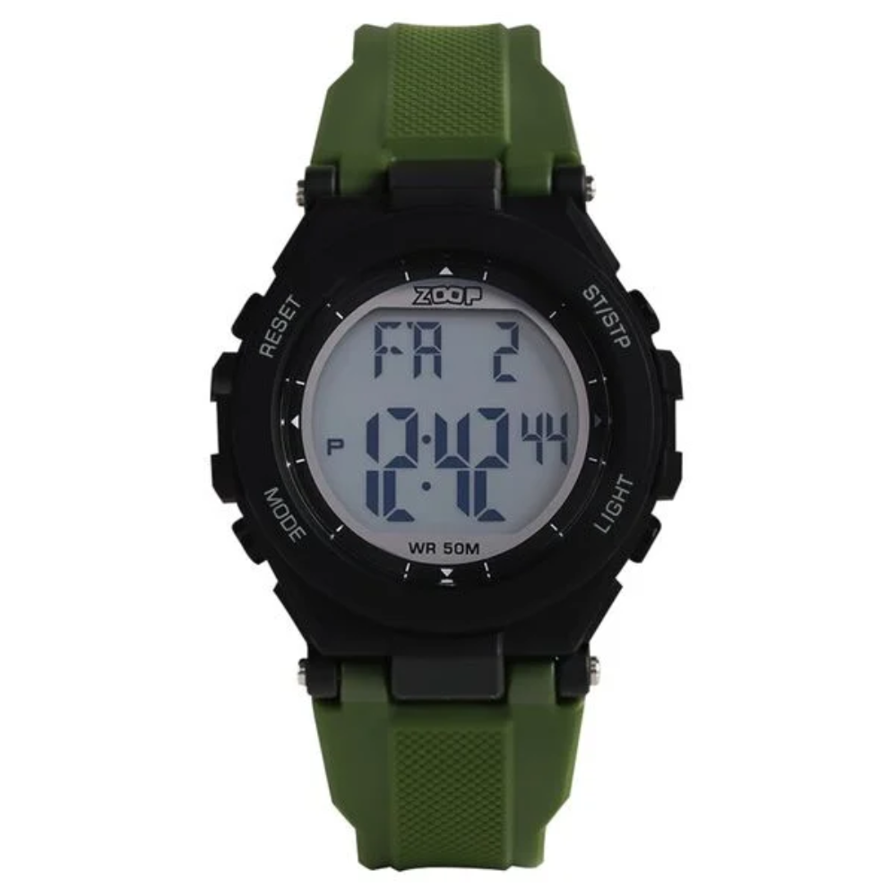 Zoop Digital Black Case Green Digital Dial Boys Kids Digital Watch 16047PP04