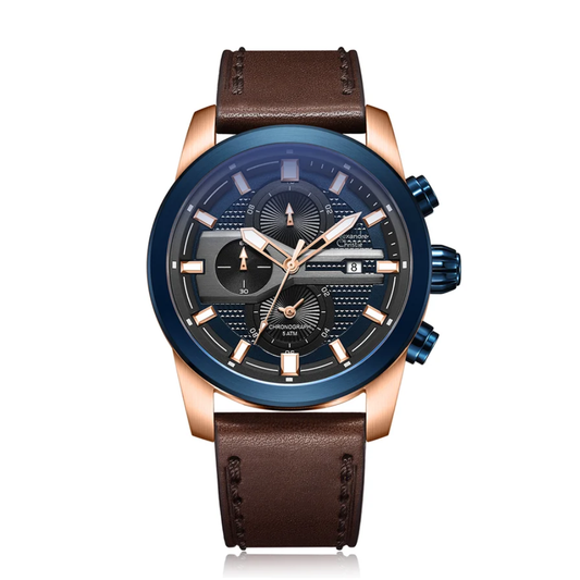 Alexandre Christie Collection Blue Dial Men's Chronograph Watch 45mm 6562MCLURBU