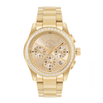 SANTA BARBARA POLO & RACQUET CLUB Embellished Gold Dial Women's Watch SB.1.10555-2