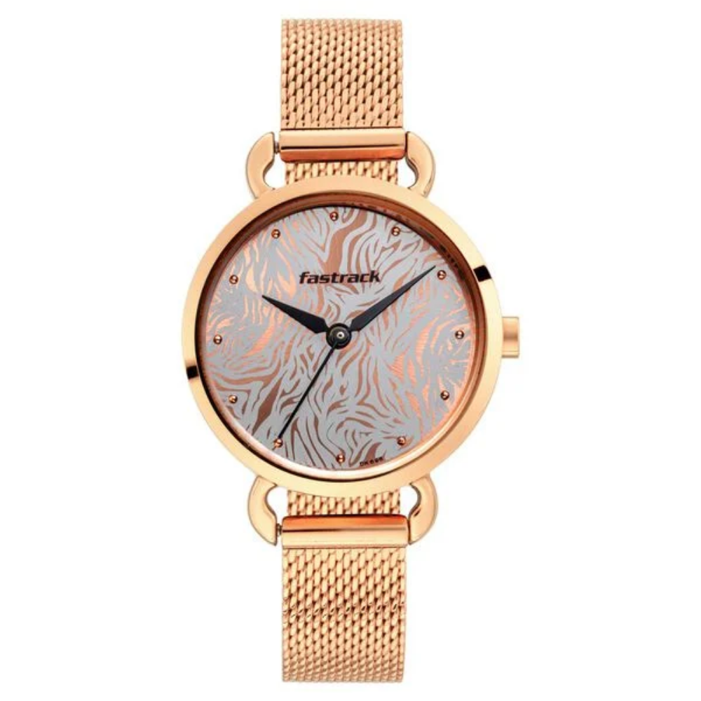 Fastrack Animal Print Bicolour Dial Girls Watch 6221WM01