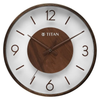 Titan Glass-Wood Fusion Brown Dial Wall Clock W0089WA01