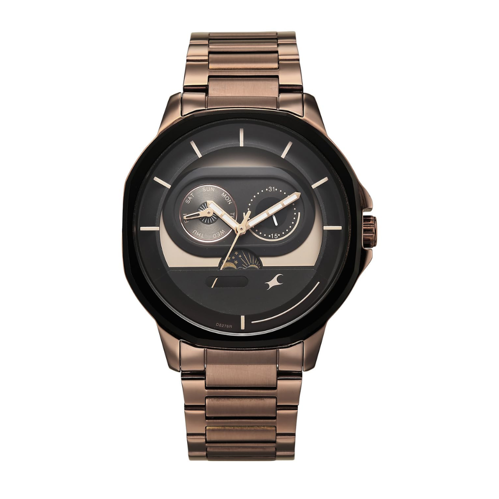 Fastrack Street Opulence Brown Men's Watch 3303KM06