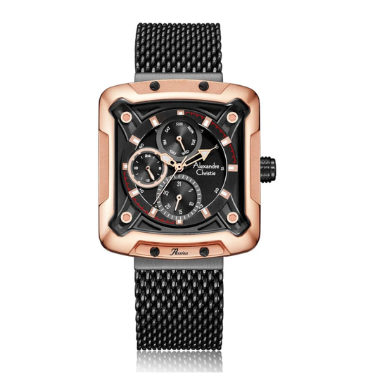 Alexandre Christie Black Women's Multifunction Quartz Watch 3030BFBBRBA