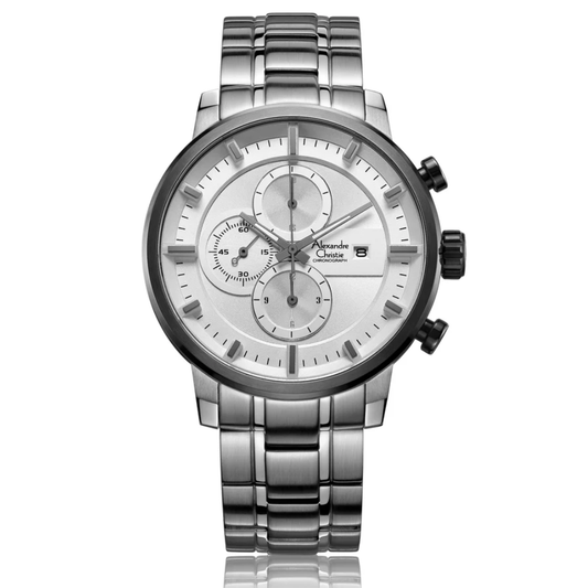 Alexandre Christie Chronograph White Men's Watch 6323MCBTBSL