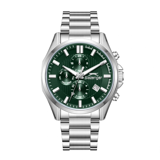 Slazenger Multifunction Dark Green Dial Metal Strap Men's Watch SL.09.2632.2.370