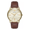 Emporio Armani Minimalist Cream Dial Men's Quartz Analog Leather Watch AR11610