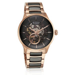Titan Ceramic Fusion Anthracite Rose Gold Grey Men's Watch 90174KD03