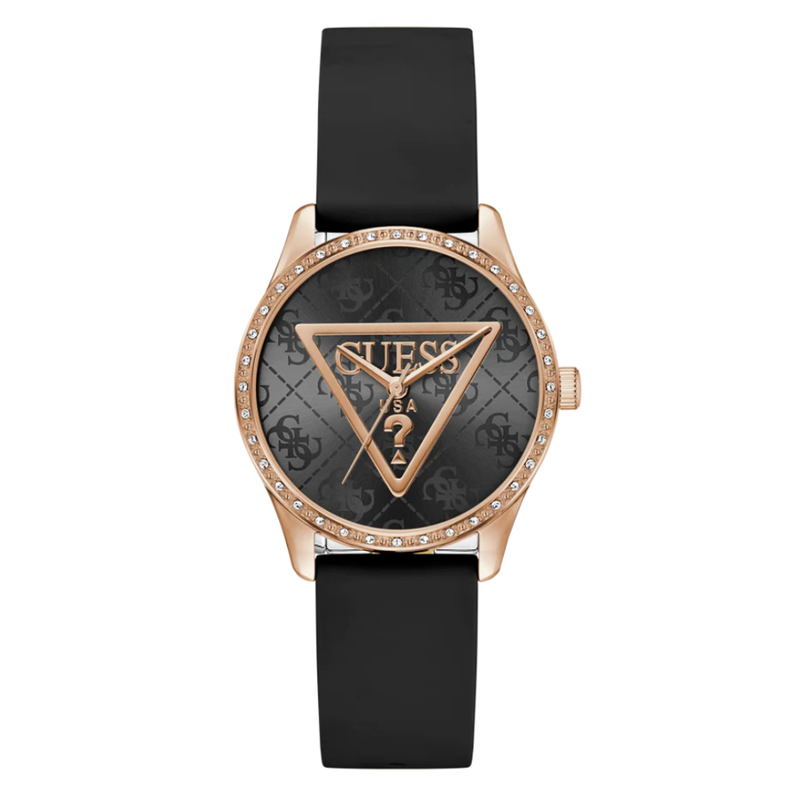 Guess Black Rose Gold Tone Women Watch GW0942L3