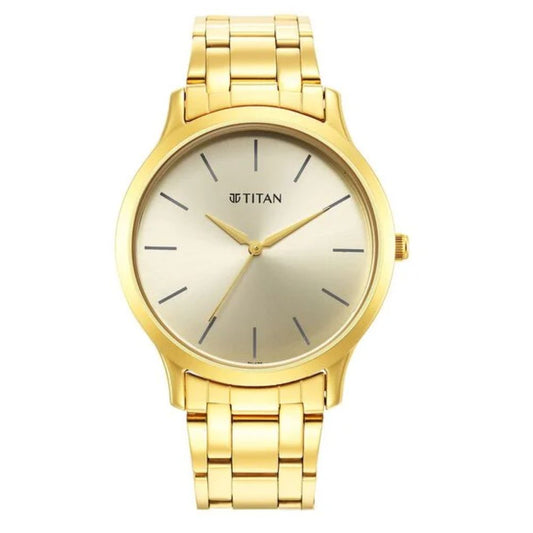 Titan Karishma Champagne Dial Men's Watch 1825YM08