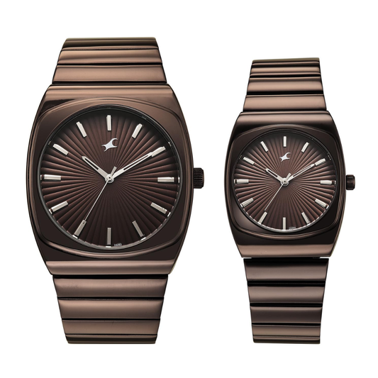 Fastrack Mixmatched 5.0 Brown Couple Watch  3819268060QM03