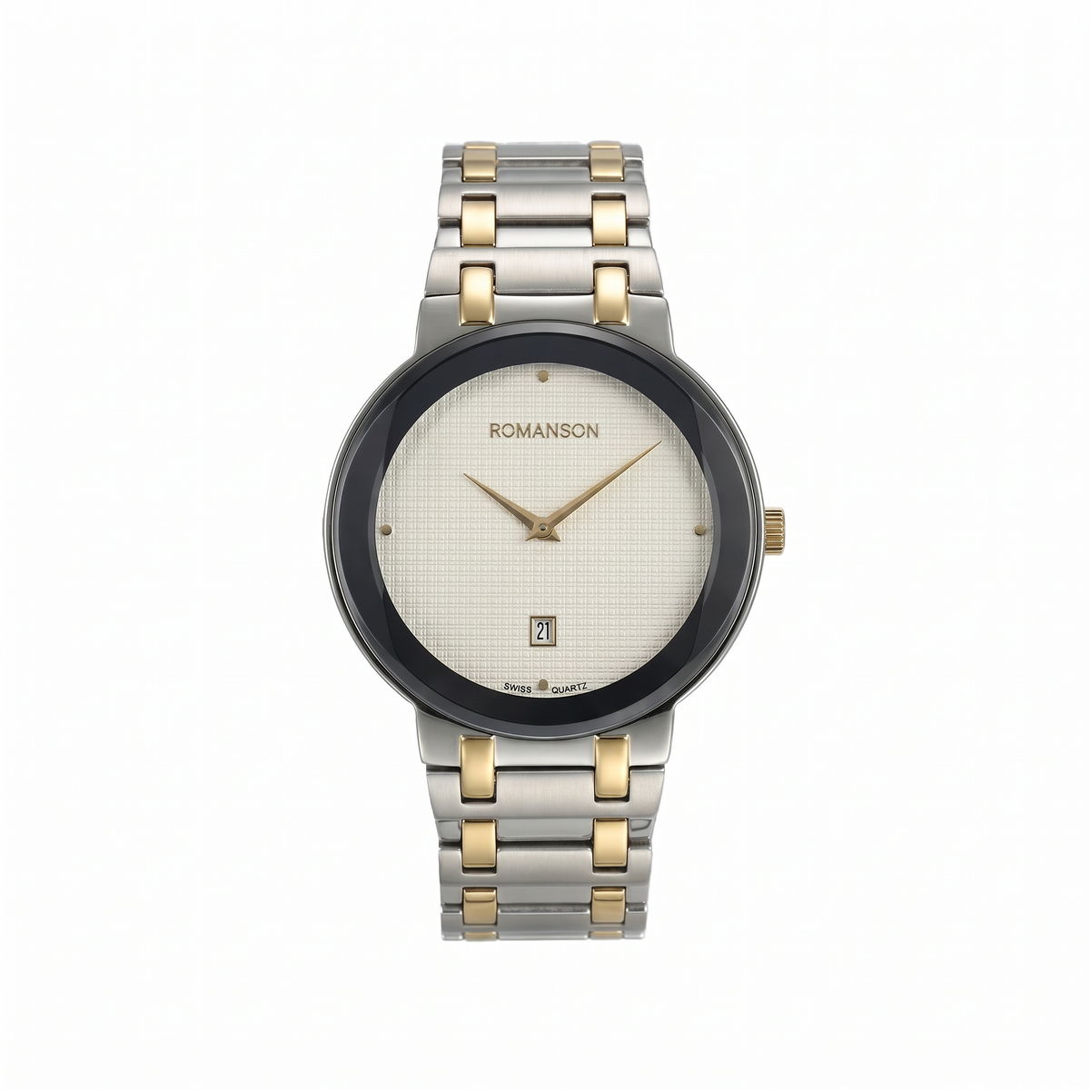 Romanson Classic Silver & Gold Men Watch TM5BF919MMCWH