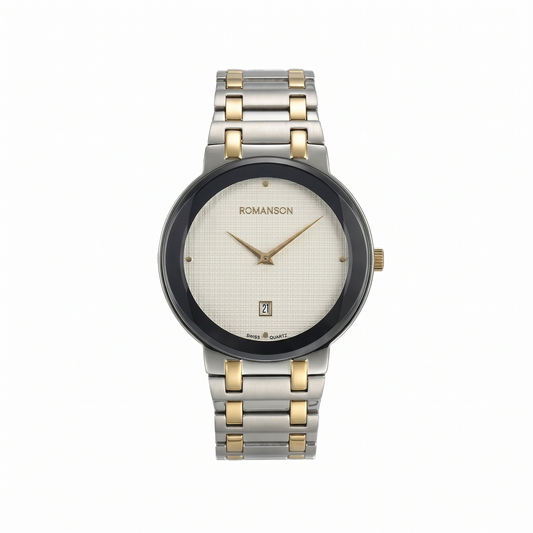 Romanson Classic Silver & Gold Men Watch TM5BF919MMCWH