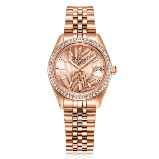 ALEXANDRE CHRISTIE Classic Rose Gold Women's Watch 5012LDBRGRGLN