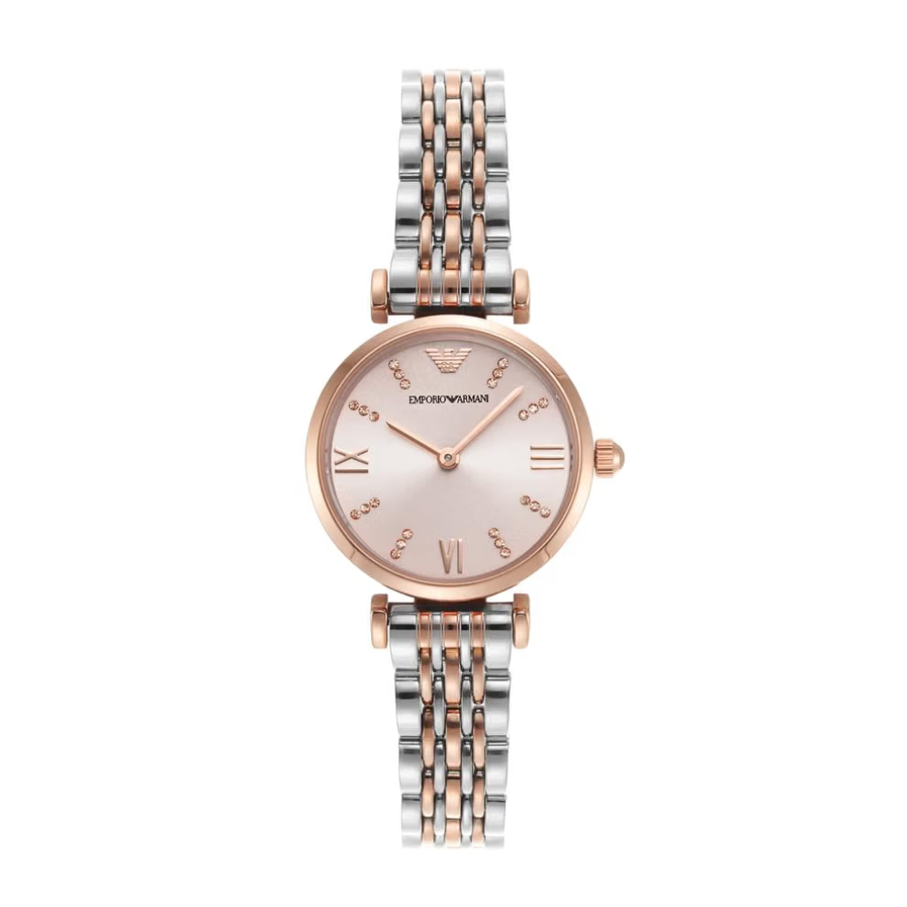 Emporio Armani Gianni T-Bar Pink Dial Women's Analog Watch AR11223