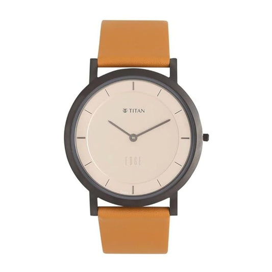 Titan Edge Beige Men's Watch 1595QL01