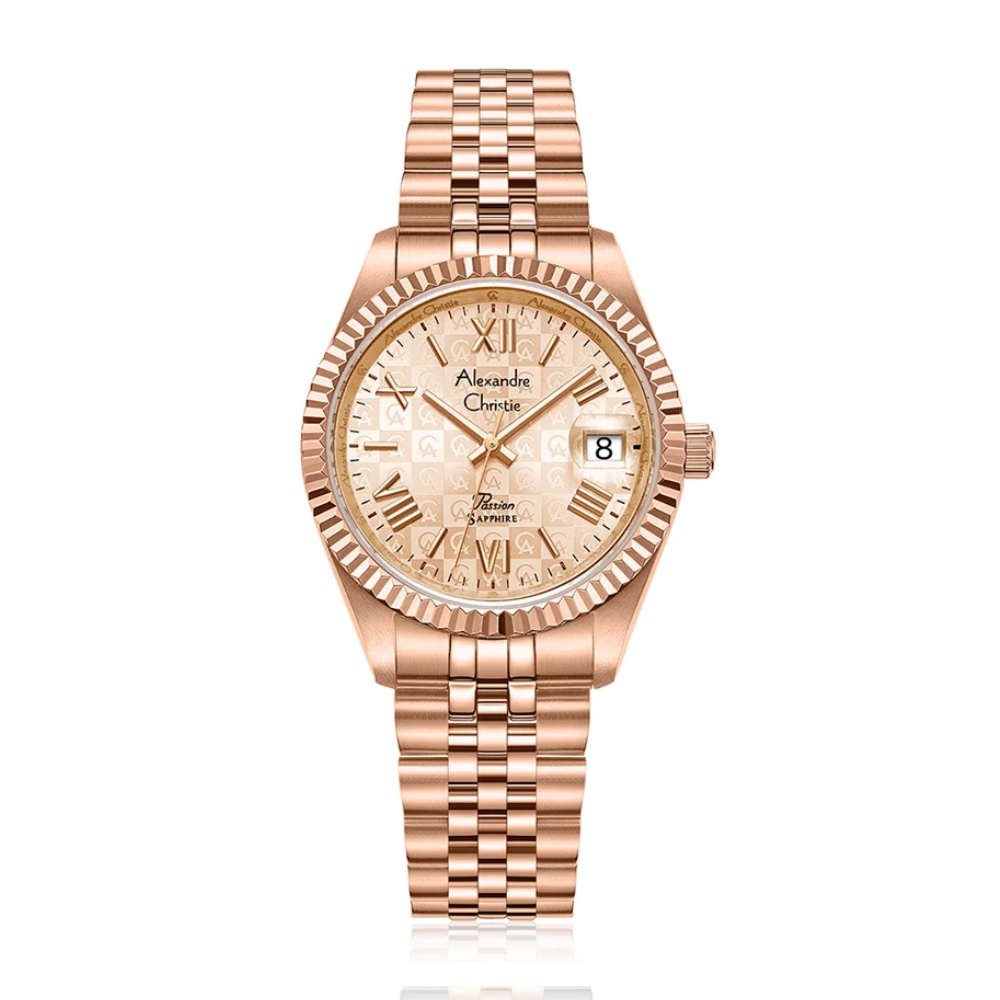 Alexandre Christie Classic Rose Gold Women's Watch 5014LDBRGLN2