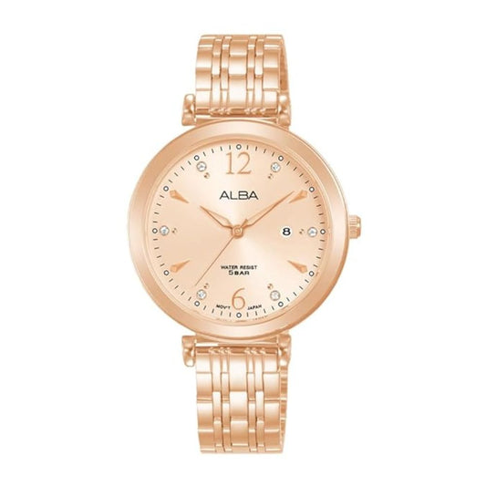 ALBA Fashion Rose Gold Dial Women's Watch AH7BV6X1