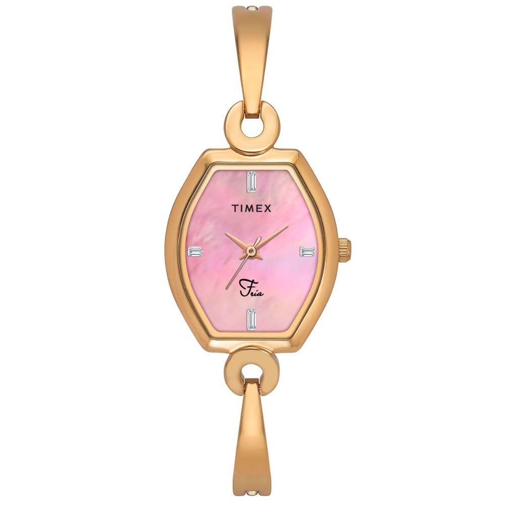 Timex Fria Pink Dial Women's Tonneau Watch TWEL19702