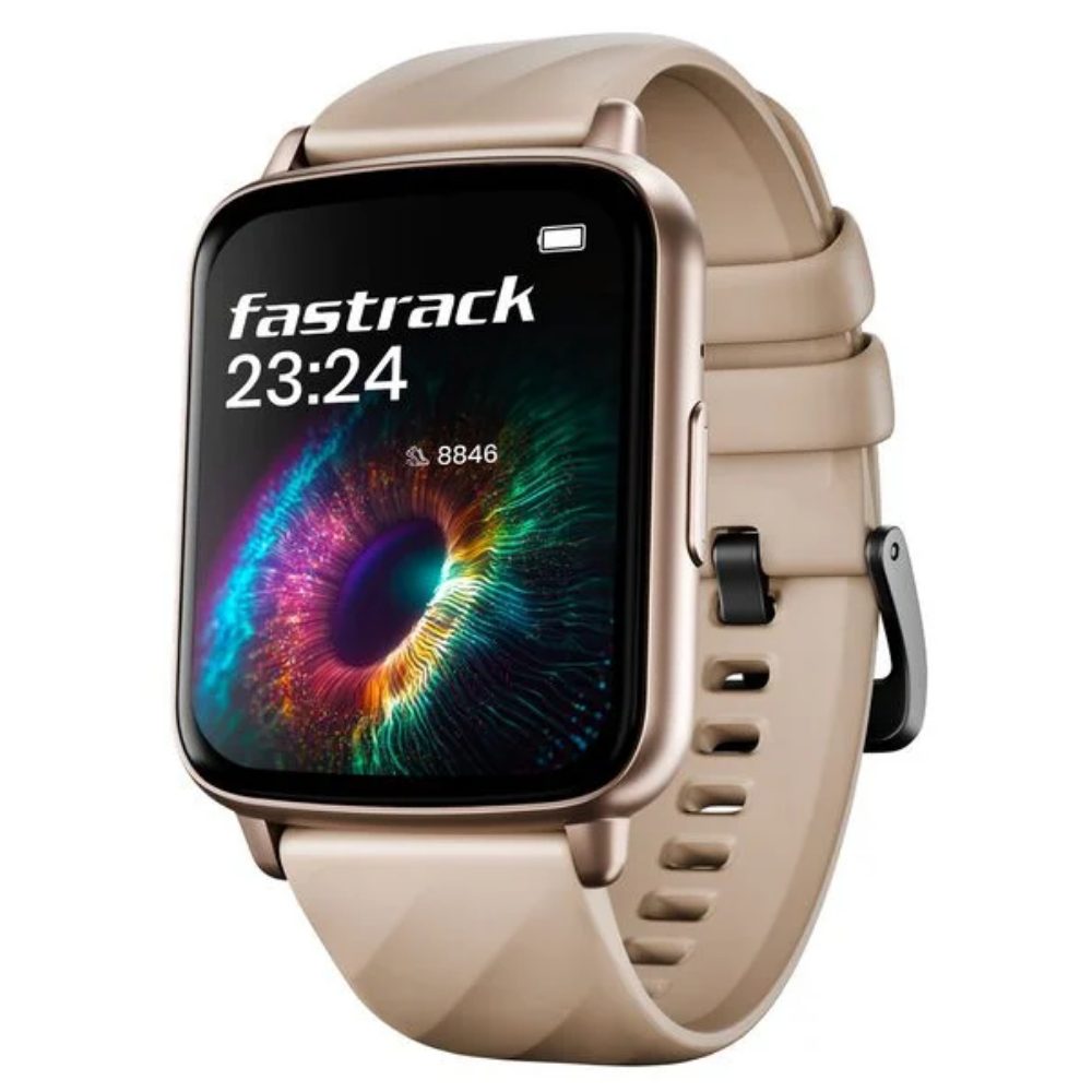 Fastrack Jupiter S1 Beige Unisex Smart Watch 38136PP05