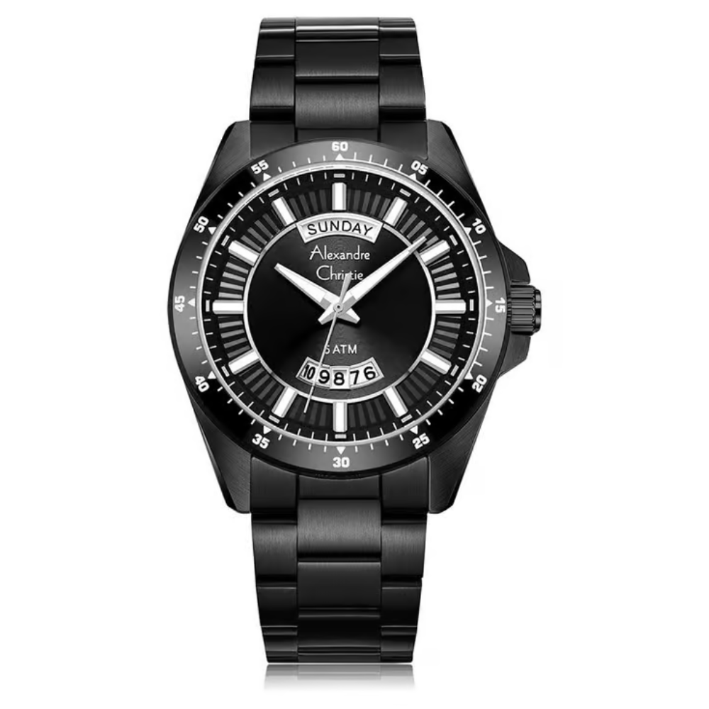 Alexandre Christie Bravo Black Men's Watch 6678MEBIPBA