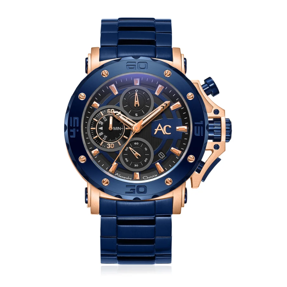 Alexandre Christie Chronograph Blue Men's Watch 9205MCBURBU