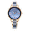 Titan Purple Ceramics Two Toned Rose Gold & Blue Women's Watch 95213KD03