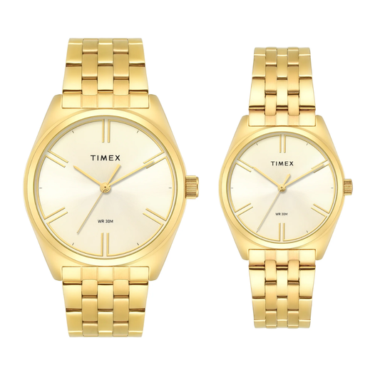 TIMEX Trendline Champagne Pair Watch TW00PR362