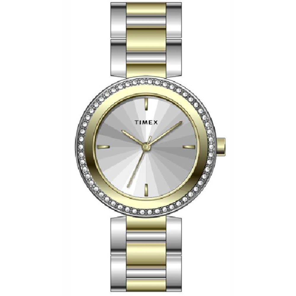 Timex Silver Dial Women's Analog Metal Strap Watch TWEL31301