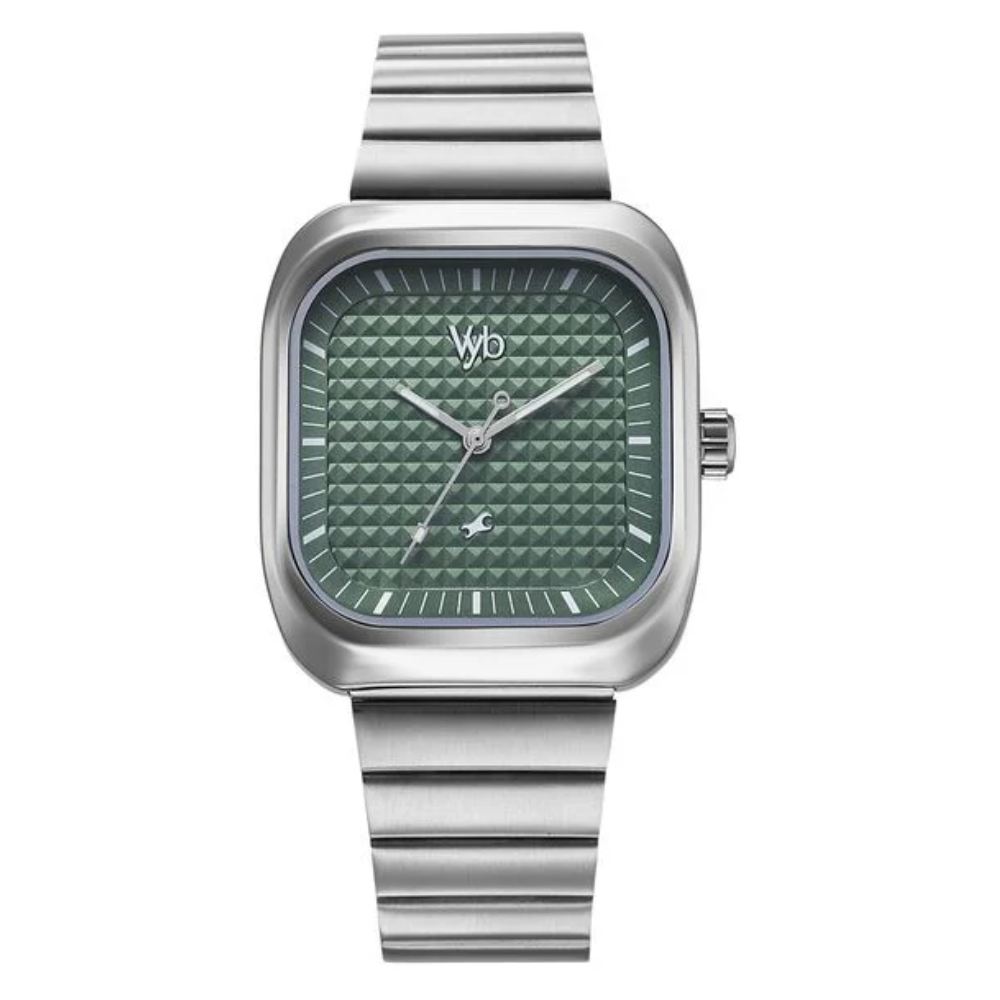 Fastrack Vyb Maverick Green Dial Men's Watch FV30001SM02W