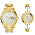 Timex Pairs Beige Round Analog Dial Women Watch TW00PR307