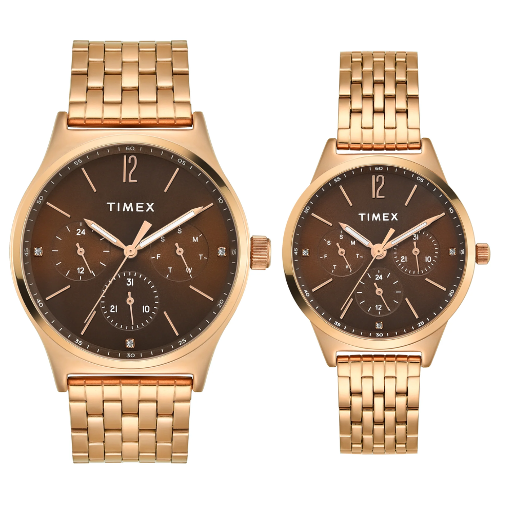 Timex Trendline Brown Pair Watch TW00PR349