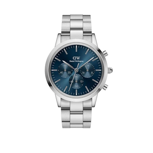 Daniel Wellington Iconic Analog Blue & Silver Men’s Watch DW00100644K