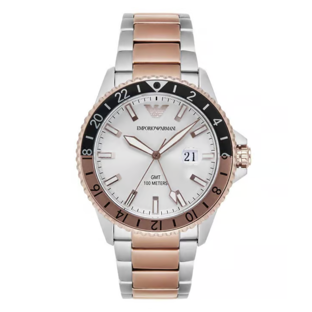 Emporio Armani World Explorer Men's Quartz White Dial Analog Watch AR11591